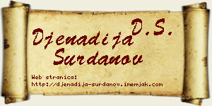 Đenadija Surdanov vizit kartica